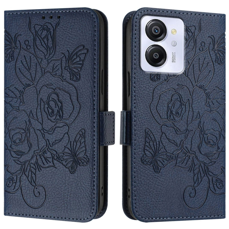 For Blackview Color 8 / Oscal Modern 8 Embossed Rose RFID Anti-theft Leather Phone Case