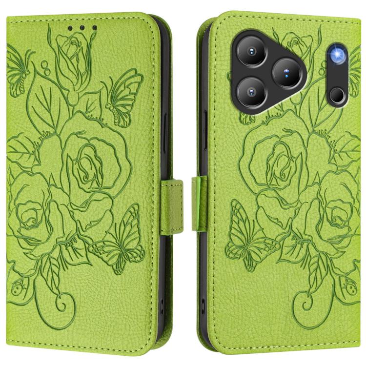 For Blackview Wave 7C Embossed Rose RFID Anti-theft Leather Phone Case