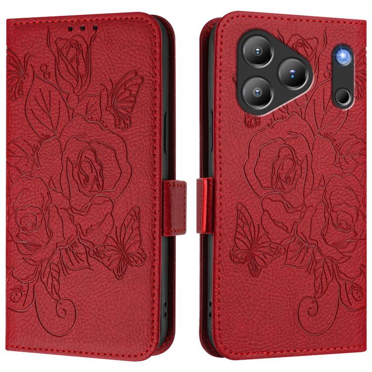 For Blackview Wave 7C Embossed Rose RFID Anti-theft Leather Phone Case