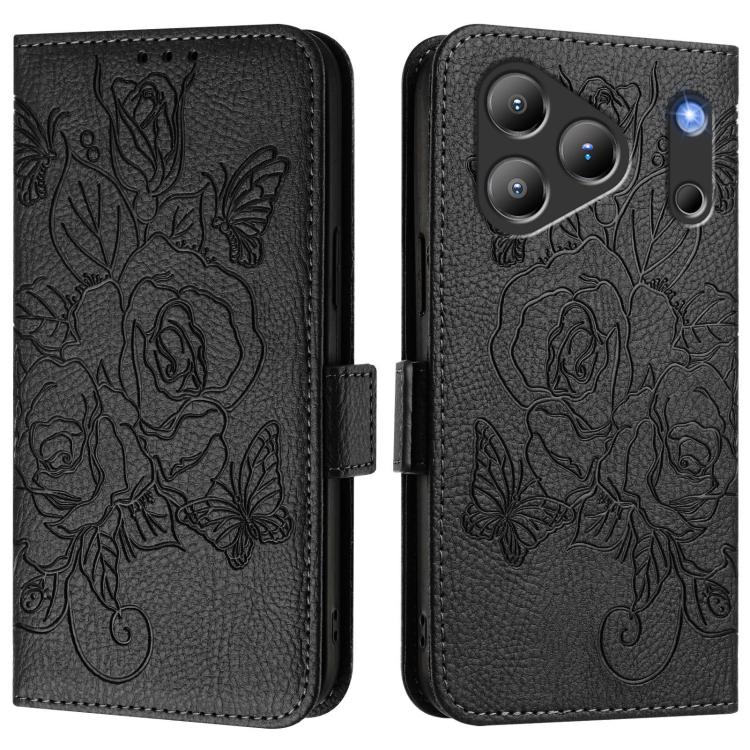 For Blackview Wave 7C Embossed Rose RFID Anti-theft Leather Phone Case