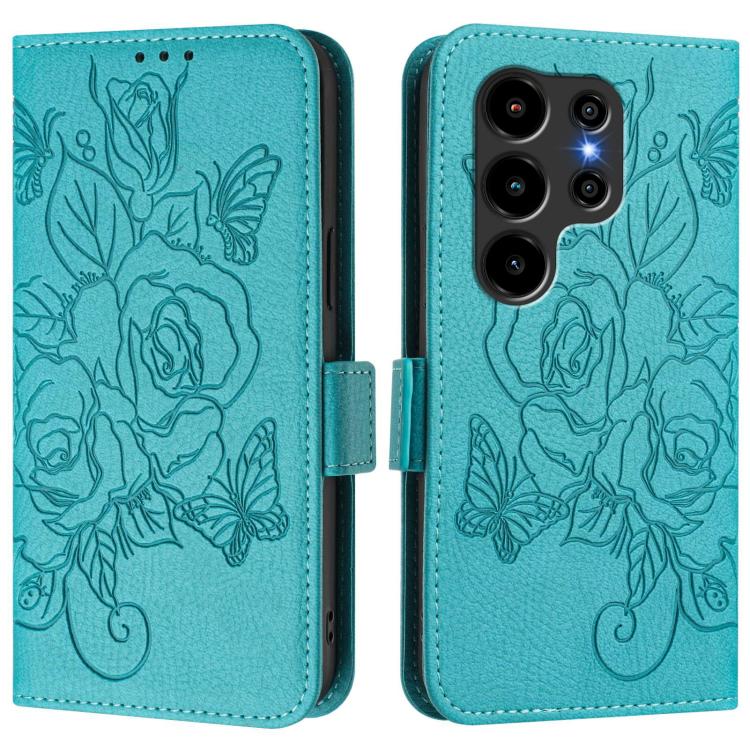 For Blackview Wave 10 Embossed Rose RFID Anti-theft Leather Phone Case