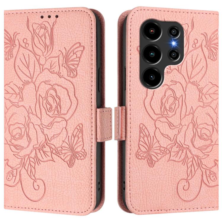 For Blackview Wave 10 Embossed Rose RFID Anti-theft Leather Phone Case