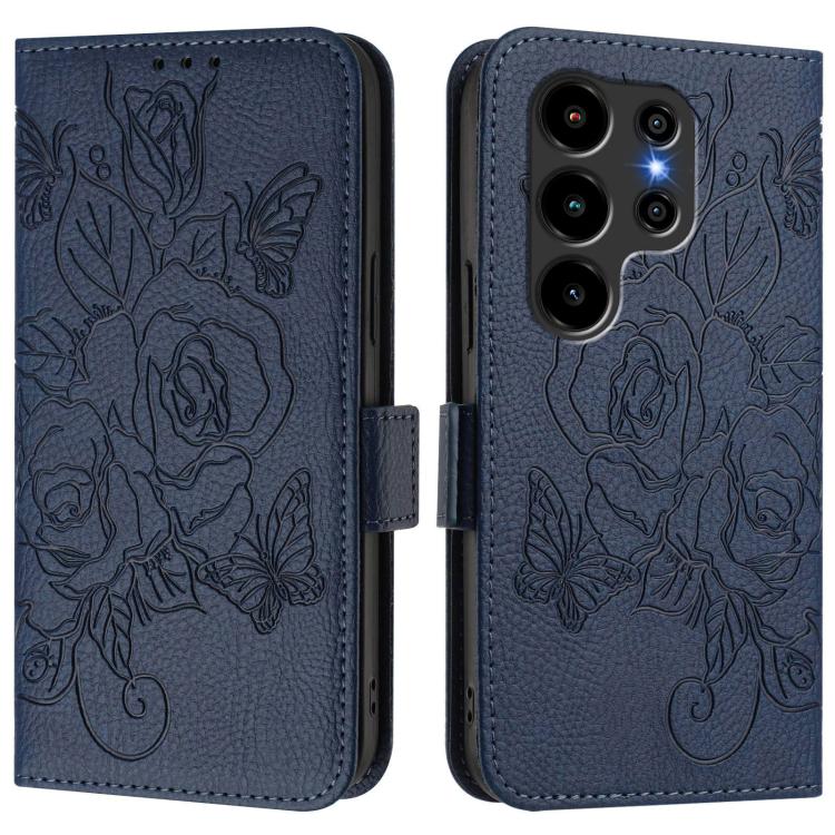 For Blackview Wave 10 Embossed Rose RFID Anti-theft Leather Phone Case
