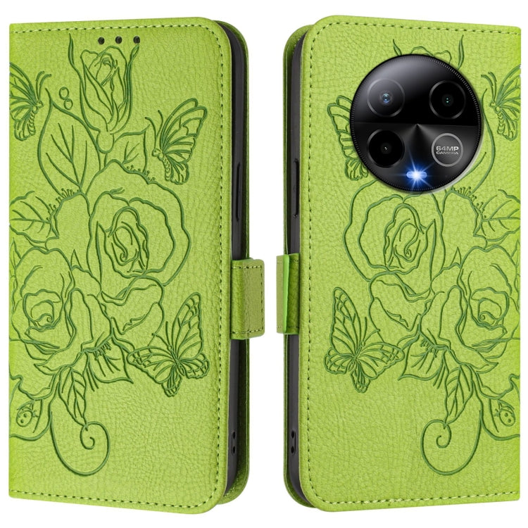 For BLU Bold K50 Embossed Rose RFID Anti-theft Leather Phone Case