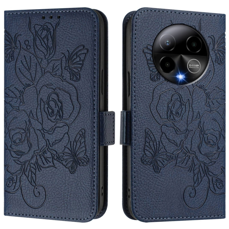 For BLU Bold K50 Embossed Rose RFID Anti-theft Leather Phone Case