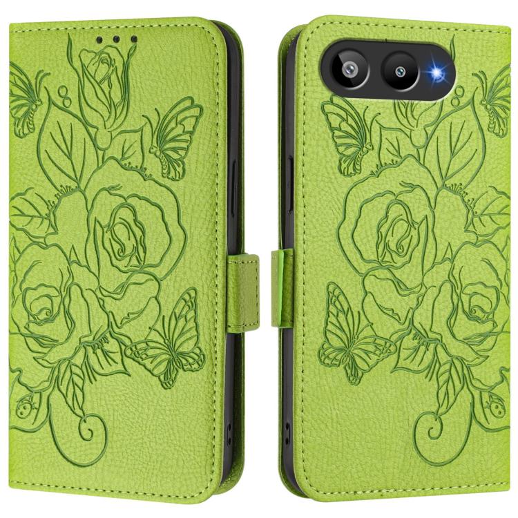 For BLU G95 Embossed Rose RFID Anti-theft Leather Phone Case