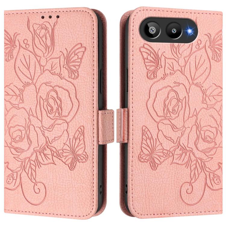 For BLU G95 Embossed Rose RFID Anti-theft Leather Phone Case