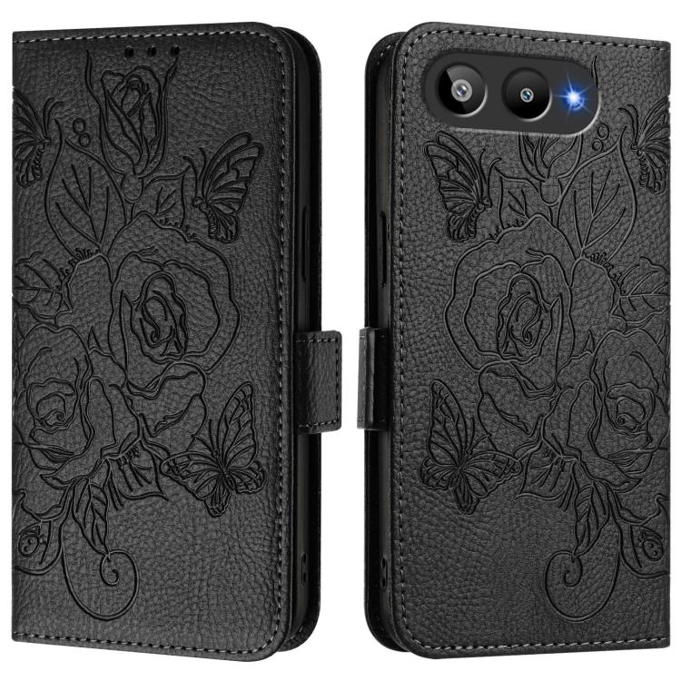 For BLU G95 Embossed Rose RFID Anti-theft Leather Phone Case