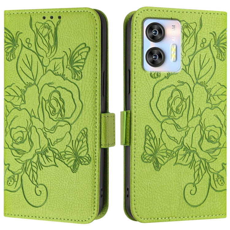 For Oukitel C35 / C36 Embossed Rose RFID Anti-theft Leather Phone Case