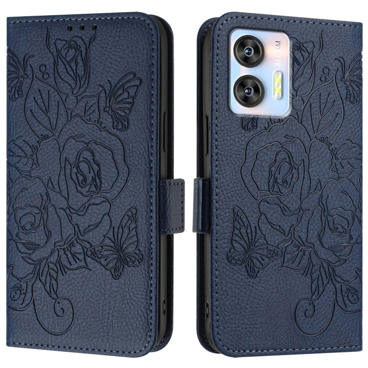 For Oukitel C35 / C36 Embossed Rose RFID Anti-theft Leather Phone Case