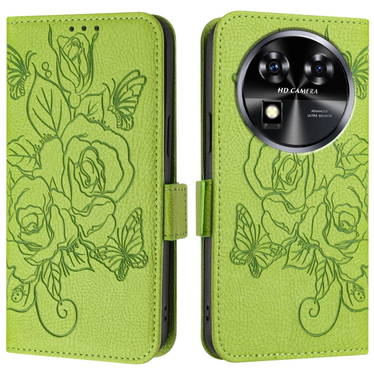 For Oukitel C37 Embossed Rose RFID Anti-theft Leather Phone Case