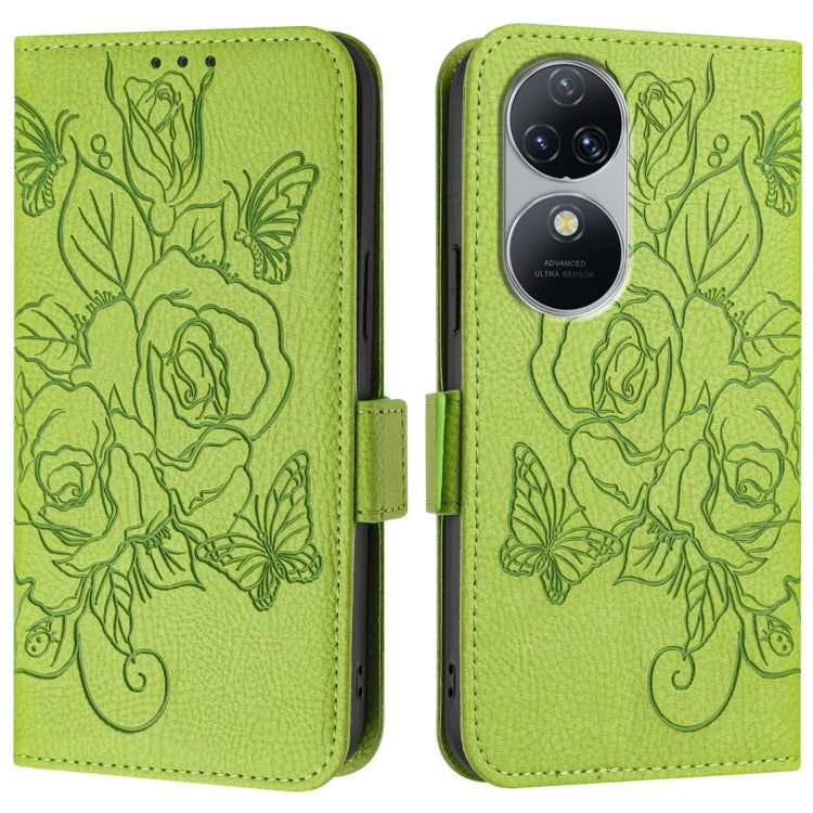 For Oukitel C38 Embossed Rose RFID Anti-theft Leather Phone Case