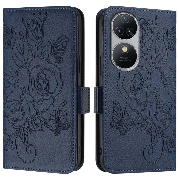 For Oukitel C38 Embossed Rose RFID Anti-theft Leather Phone Case