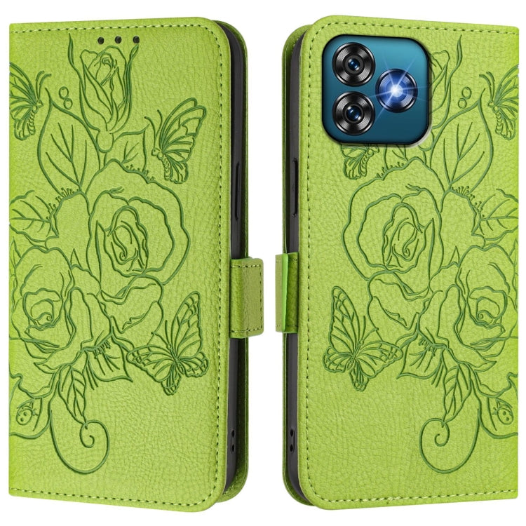 For Oukitel C53 Embossed Rose RFID Anti-theft Leather Phone Case