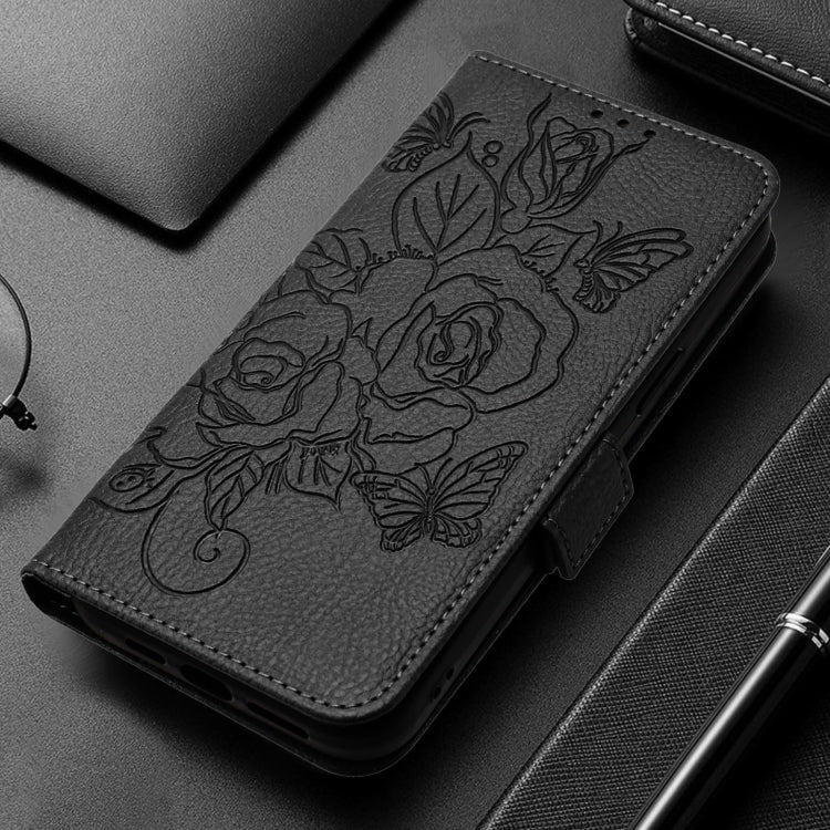 For Oukitel C53 Embossed Rose RFID Anti-theft Leather Phone Case