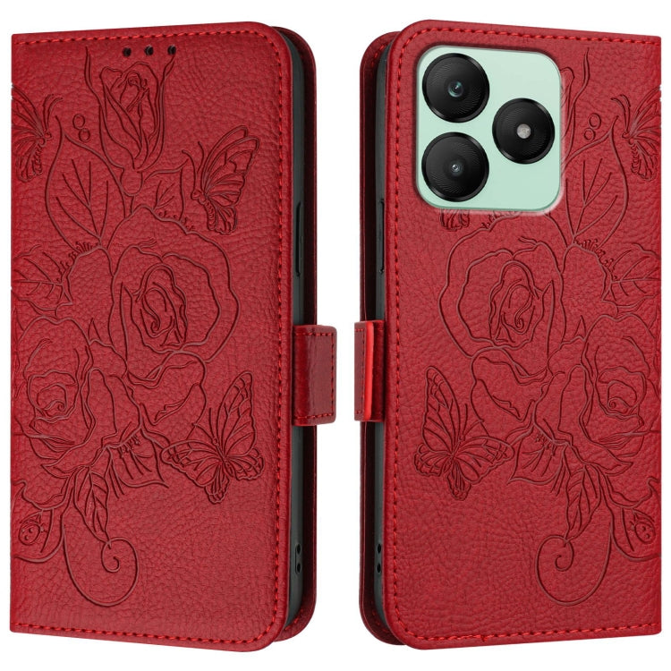 For Wiko T20 Embossed Rose RFID Anti-theft Leather Phone Case