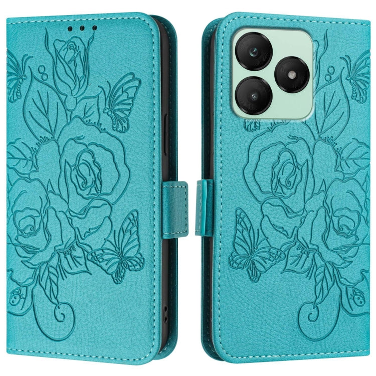 For Wiko T20 Embossed Rose RFID Anti-theft Leather Phone Case
