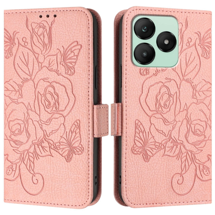 For Wiko T20 Embossed Rose RFID Anti-theft Leather Phone Case