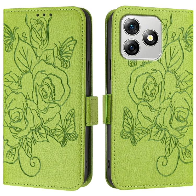 For Ulefone Note 18 Ultra Embossed Rose RFID Anti-theft Leather Phone Case