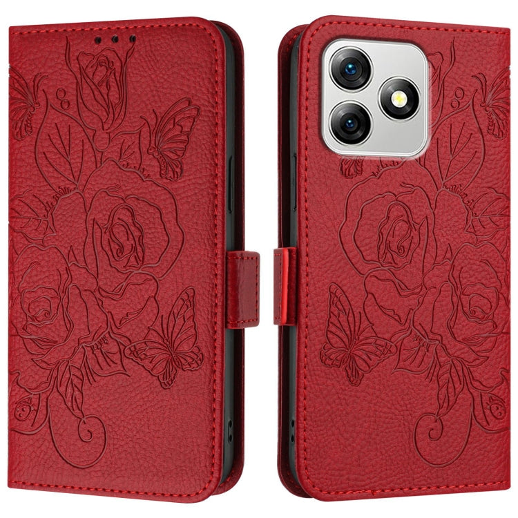 For Ulefone Note 18 Ultra Embossed Rose RFID Anti-theft Leather Phone Case