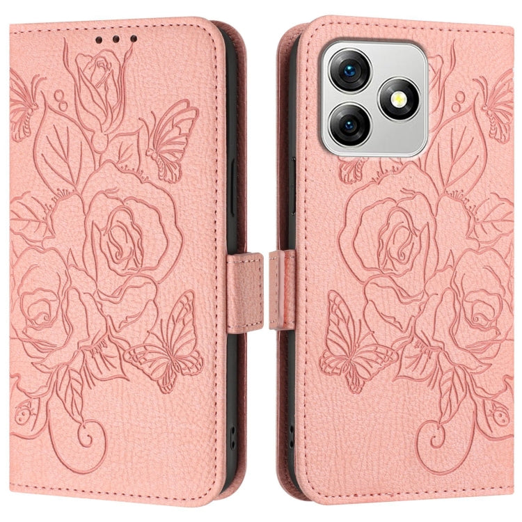 For Ulefone Note 18 Ultra Embossed Rose RFID Anti-theft Leather Phone Case
