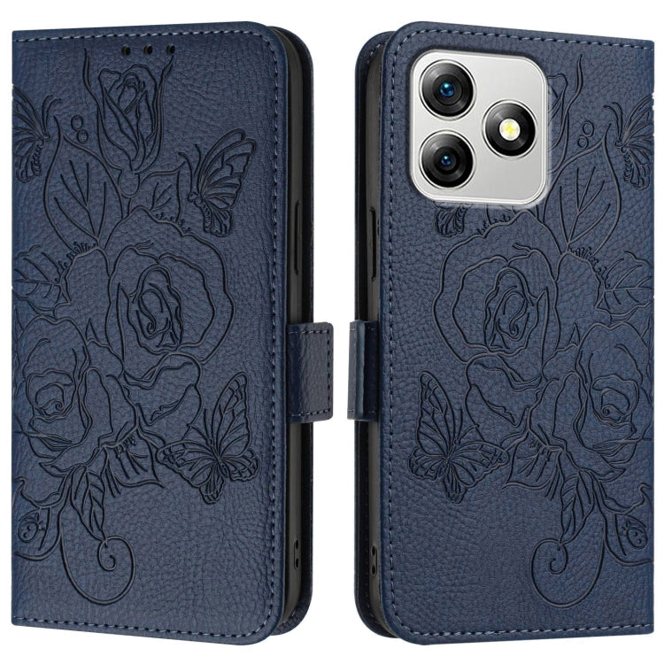 For Ulefone Note 18 Ultra Embossed Rose RFID Anti-theft Leather Phone Case