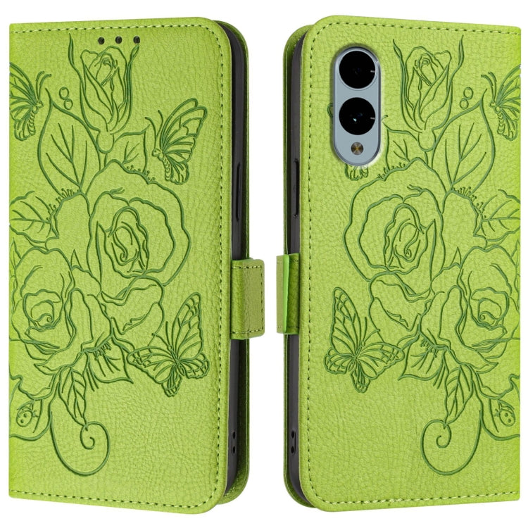 For Fujitsu Arrows We2 Embossed Rose RFID Anti-theft Leather Phone Case