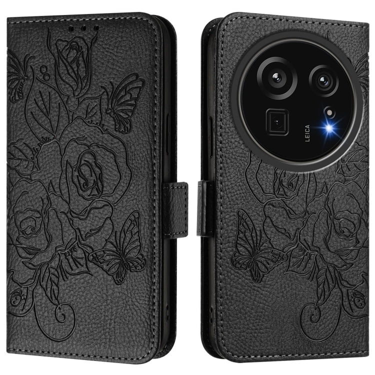 For Sharp Aquos R9 Pro Embossed Rose RFID Anti-theft Leather Phone Case