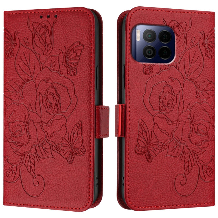 For T-Mobile Revvl 7 Pro 5G Embossed Rose RFID Anti-theft Leather Phone Case