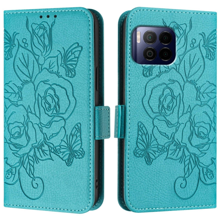 For T-Mobile Revvl 7 Pro 5G Embossed Rose RFID Anti-theft Leather Phone Case