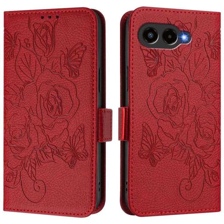 For T-Mobile Revvl 8 5G Embossed Rose RFID Anti-theft Leather Phone Case