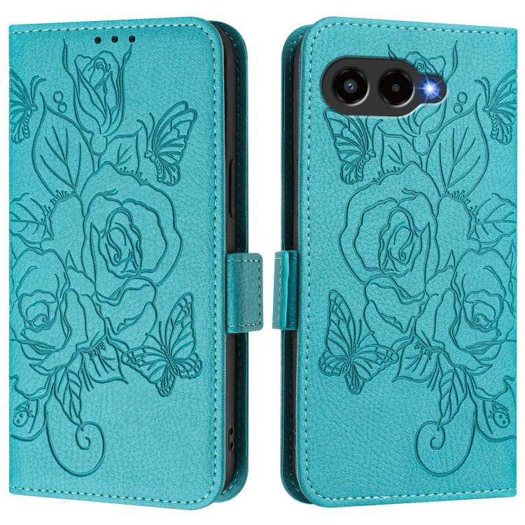 For T-Mobile Revvl 8 5G Embossed Rose RFID Anti-theft Leather Phone Case