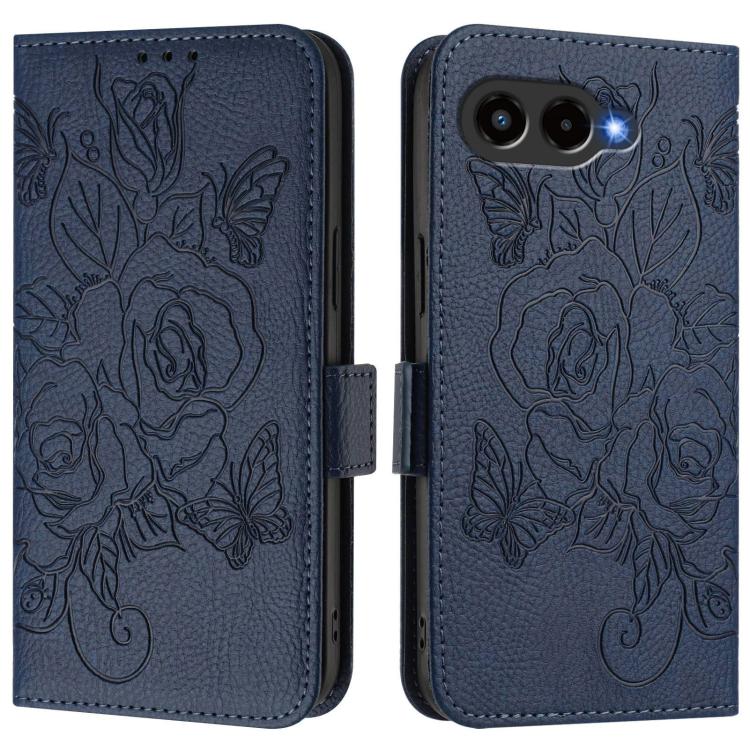 For T-Mobile Revvl 8 5G Embossed Rose RFID Anti-theft Leather Phone Case