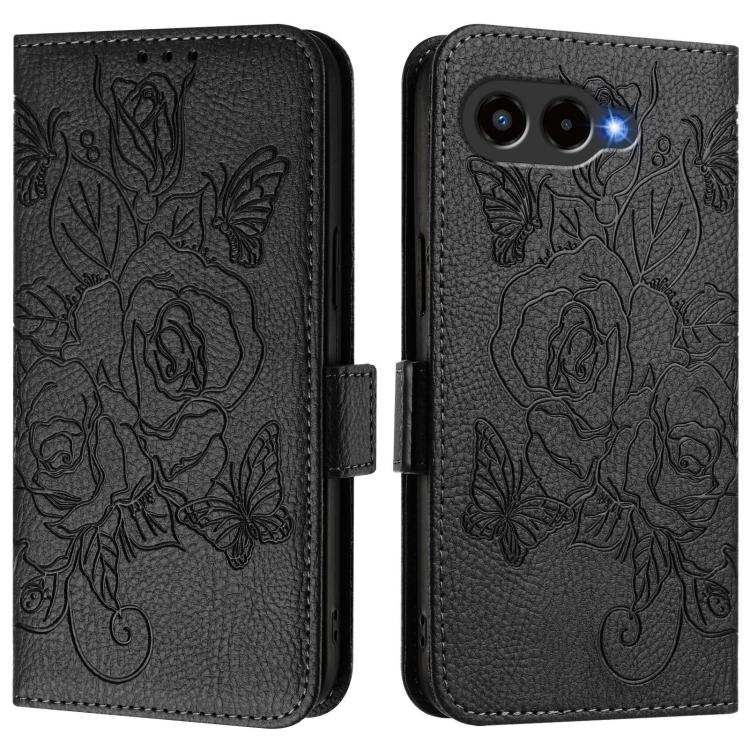 For T-Mobile Revvl 8 5G Embossed Rose RFID Anti-theft Leather Phone Case