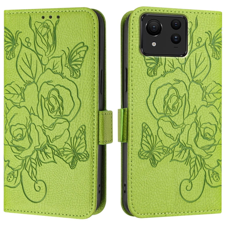 For Asus Zenfone 11 Ultra Embossed Rose RFID Anti-theft Leather Phone Case