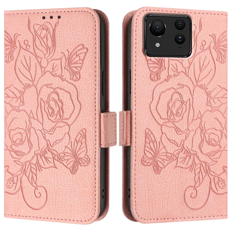 For Asus Zenfone 11 Ultra Embossed Rose RFID Anti-theft Leather Phone Case
