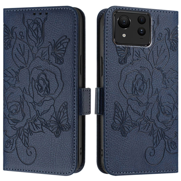 For Asus Zenfone 11 Ultra Embossed Rose RFID Anti-theft Leather Phone Case
