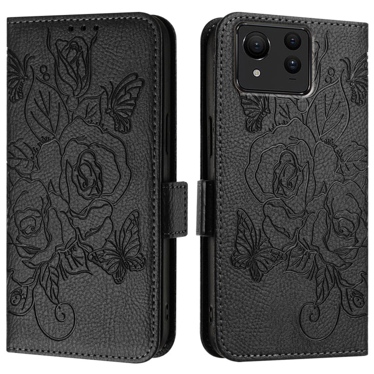 For Asus Zenfone 11 Ultra Embossed Rose RFID Anti-theft Leather Phone Case