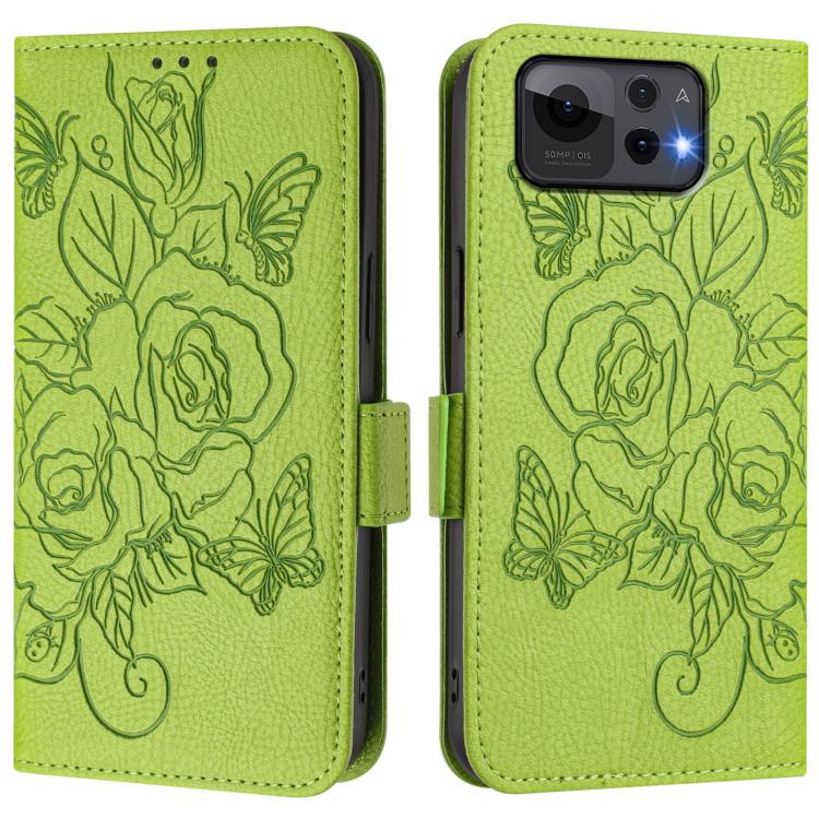 For Asus Zenfone 12 Ultra Embossed Rose RFID Anti-theft Leather Phone Case