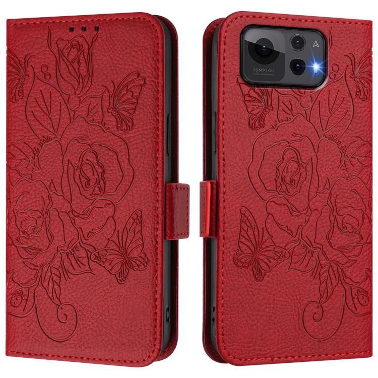 For Asus Zenfone 12 Ultra Embossed Rose RFID Anti-theft Leather Phone Case