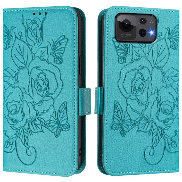 For Asus Zenfone 12 Ultra Embossed Rose RFID Anti-theft Leather Phone Case