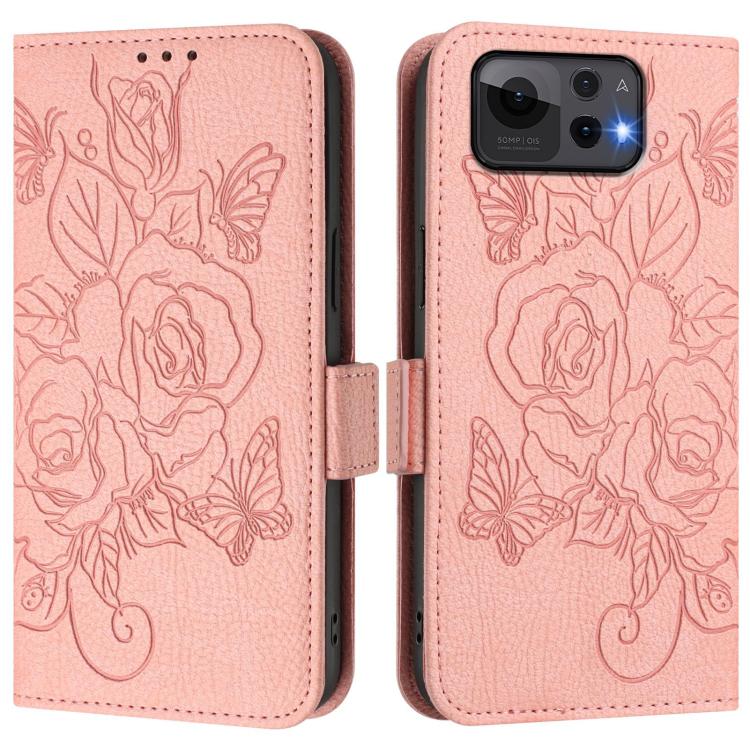 For Asus Zenfone 12 Ultra Embossed Rose RFID Anti-theft Leather Phone Case