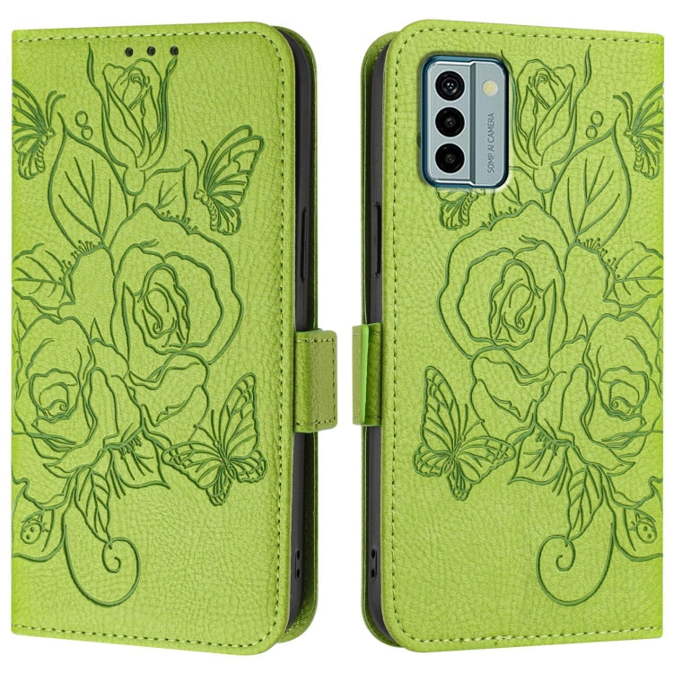 For Nokia G22 Embossed Rose RFID Anti-theft Leather Phone Case