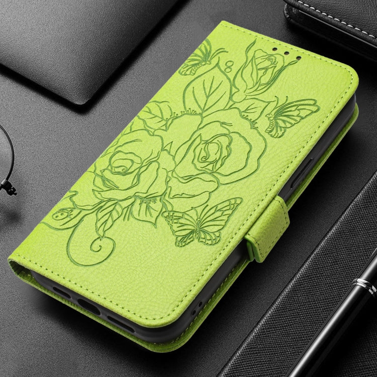 For Nokia C300 Embossed Rose RFID Anti-theft Leather Phone Case