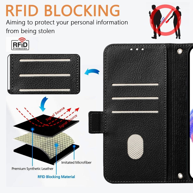 For Nokia C300 Embossed Rose RFID Anti-theft Leather Phone Case