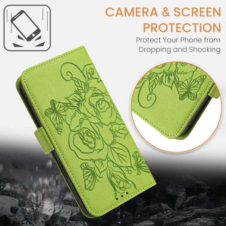 For Nokia G42 / G310 Embossed Rose RFID Anti-theft Leather Phone Case