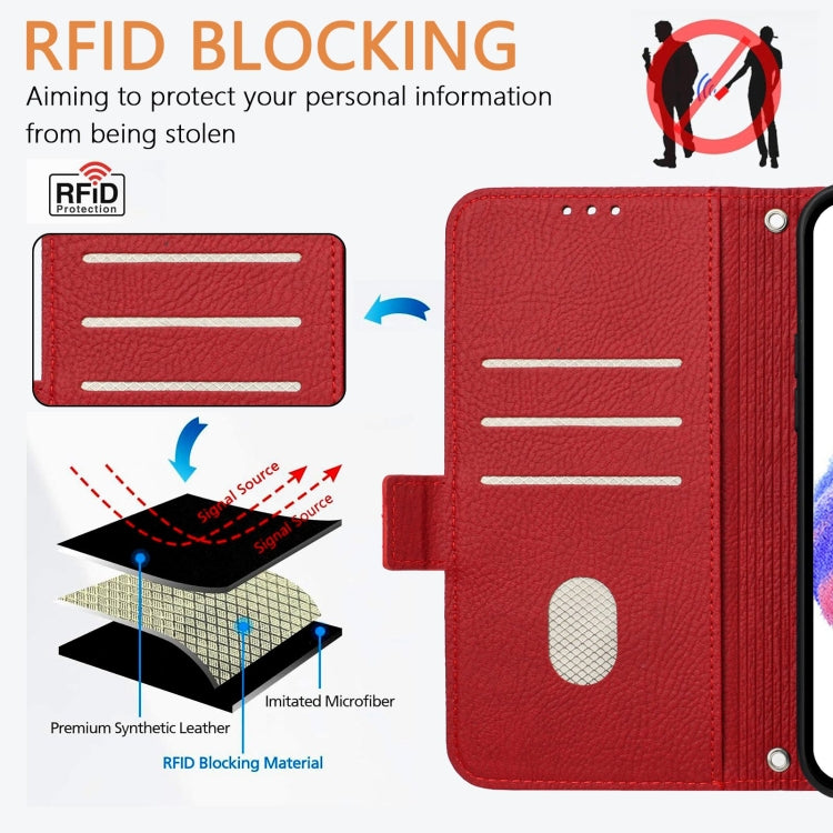 For Nokia G42 / G310 Embossed Rose RFID Anti-theft Leather Phone Case