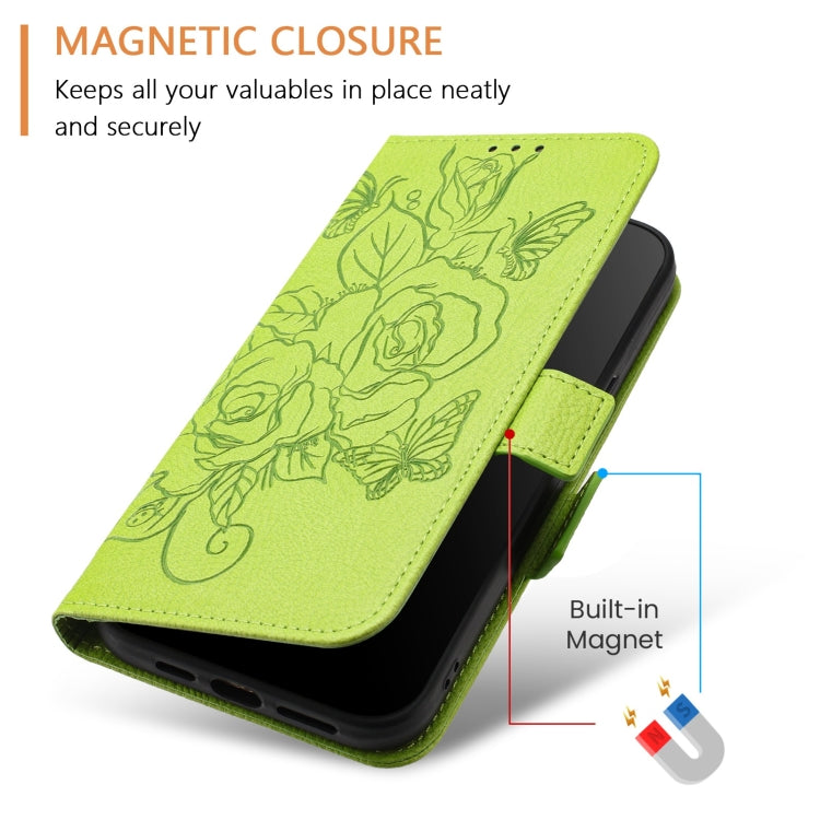 For Nokia G400 Embossed Rose RFID Anti-theft Leather Phone Case