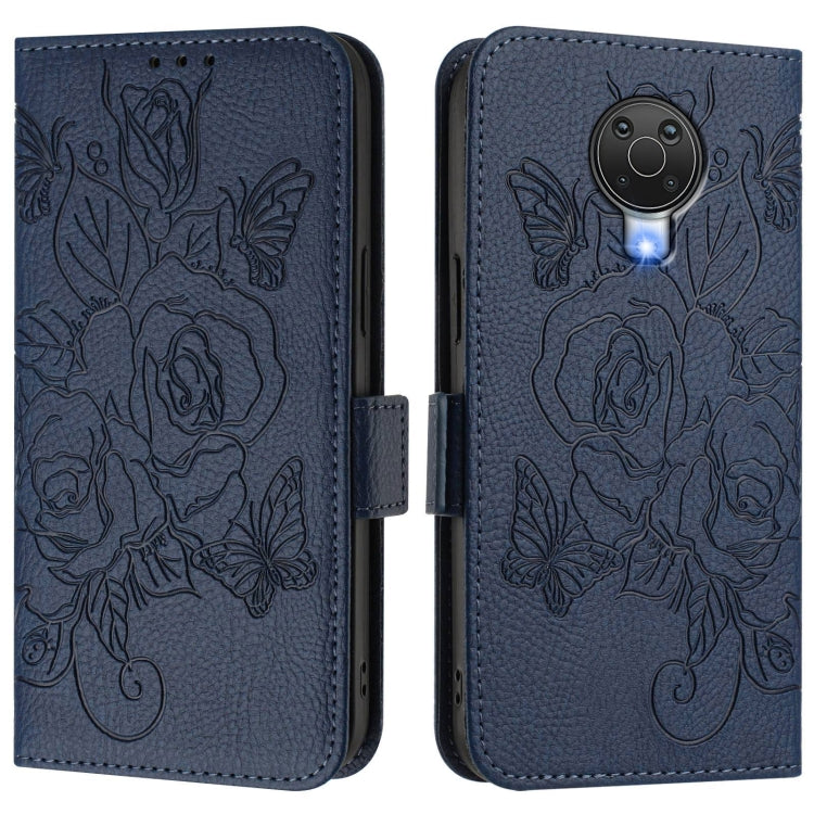 For Nokia 6.3 / G20 / G10 Embossed Rose RFID Anti-theft Leather Phone Case