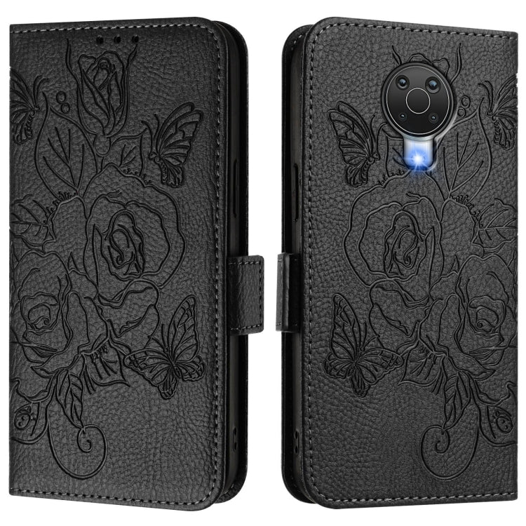 For Nokia 6.3 / G20 / G10 Embossed Rose RFID Anti-theft Leather Phone Case